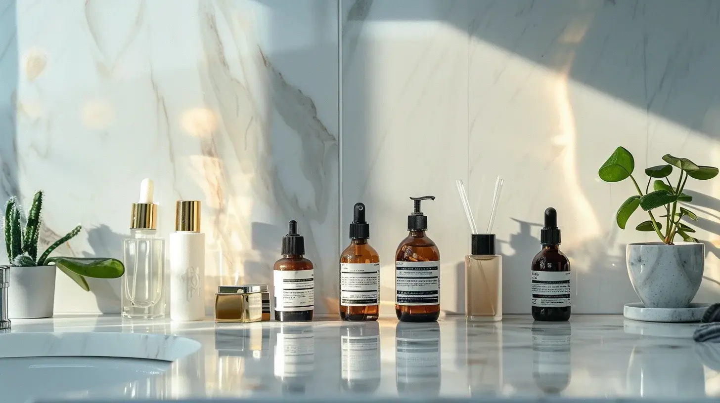 Skincare products and routine