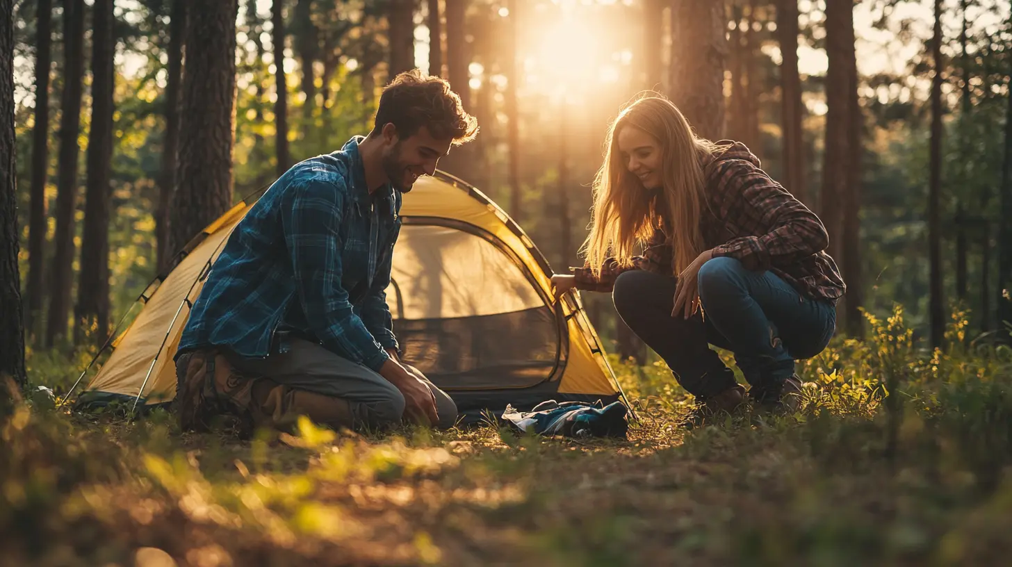 Camping tent in nature
